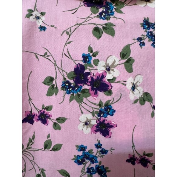 Woman Within Floral Button Up Collared Top Sz 2X Spring Bloomcore Easter Travel - Picture 14 of 14